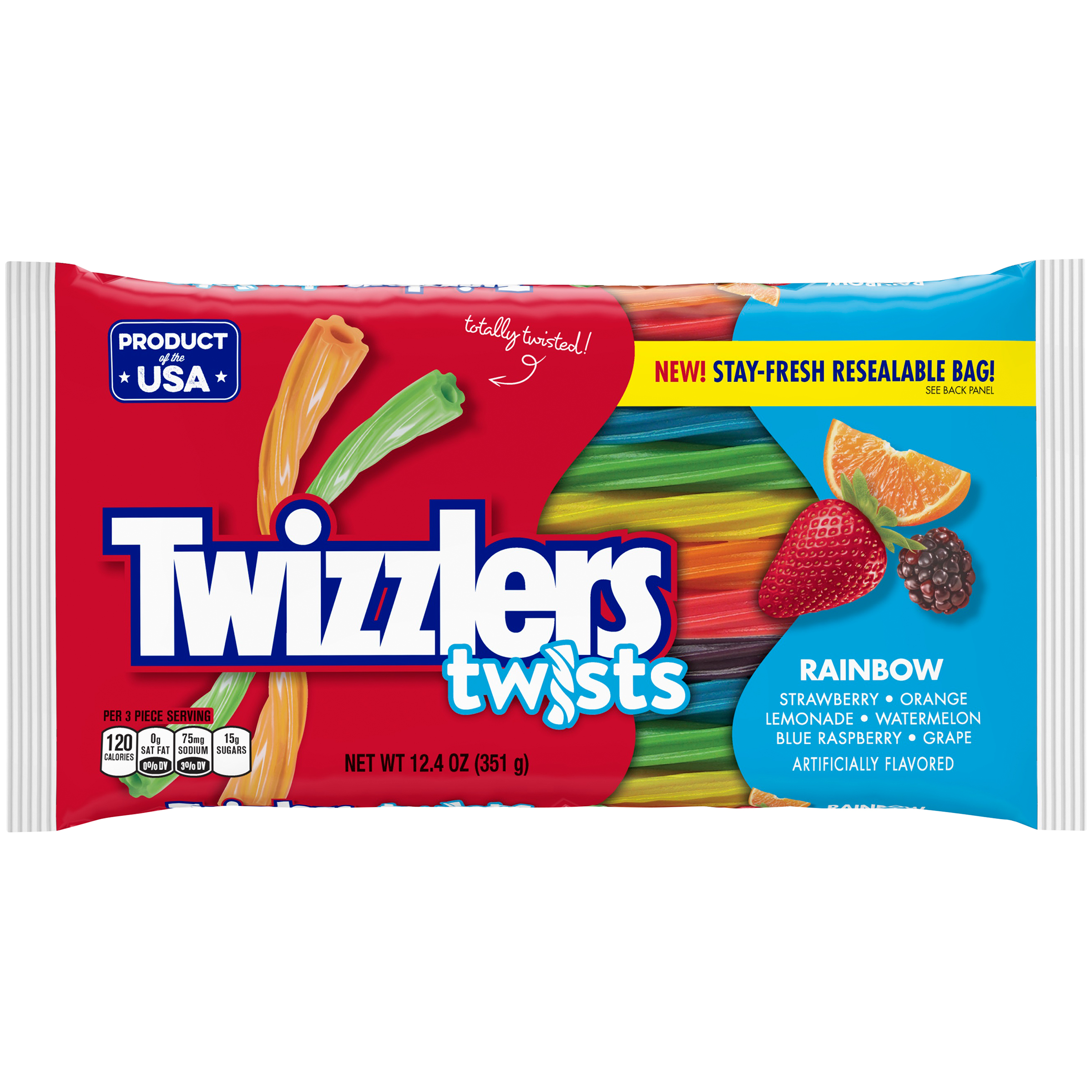 Twizzlers Twists Low Fat Rainbow 12 4 oz (351 g) Twizzlers Twists Low Fat Rainbow 12 4 oz (351 g)