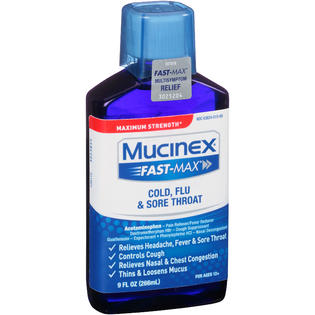mucinex flu cold throat sore liquid fast adult max oz zoom