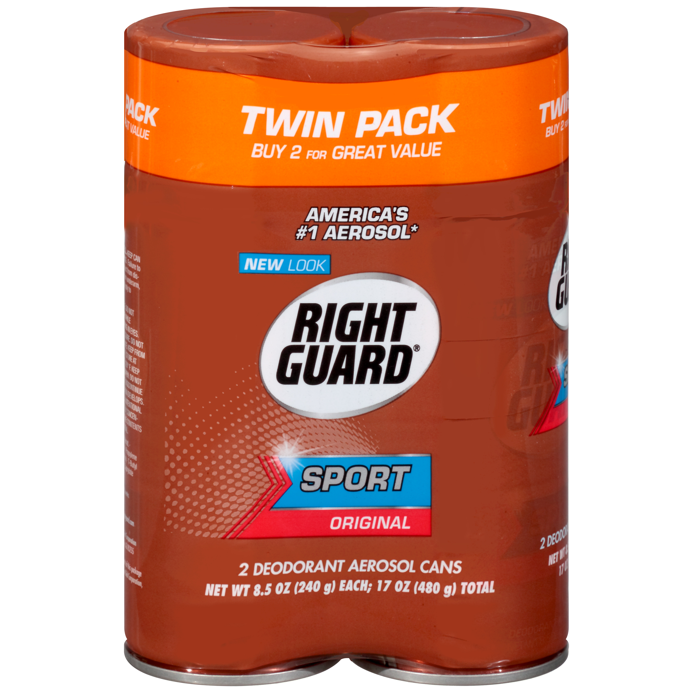 UPC 017000068350 Right Guard Sport Deodorant, Aerosol, Original, Twin