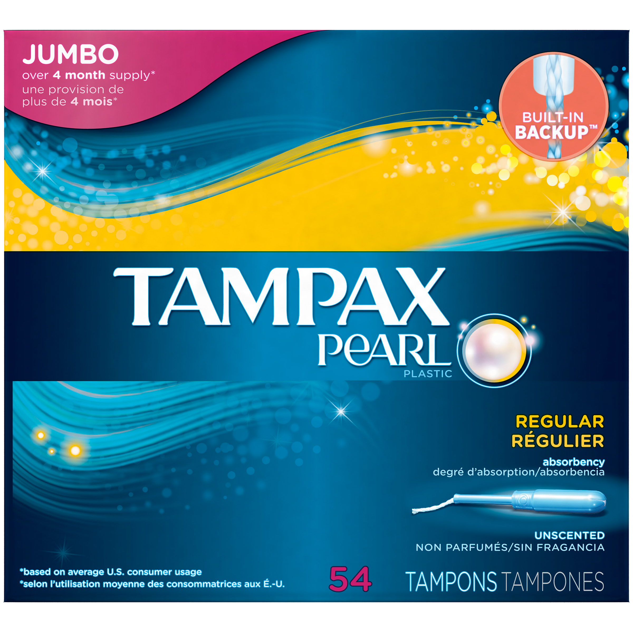 073010009219 Upc Tampax Pearl Plastic Regular Absorbency