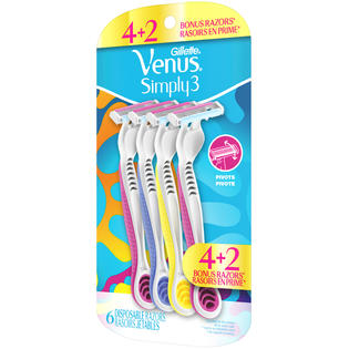 Venus Simply Razors, Disposable, 4 razors