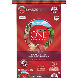 Purina ONE SmartBlend Small Bites Beef & Rice Formula ...