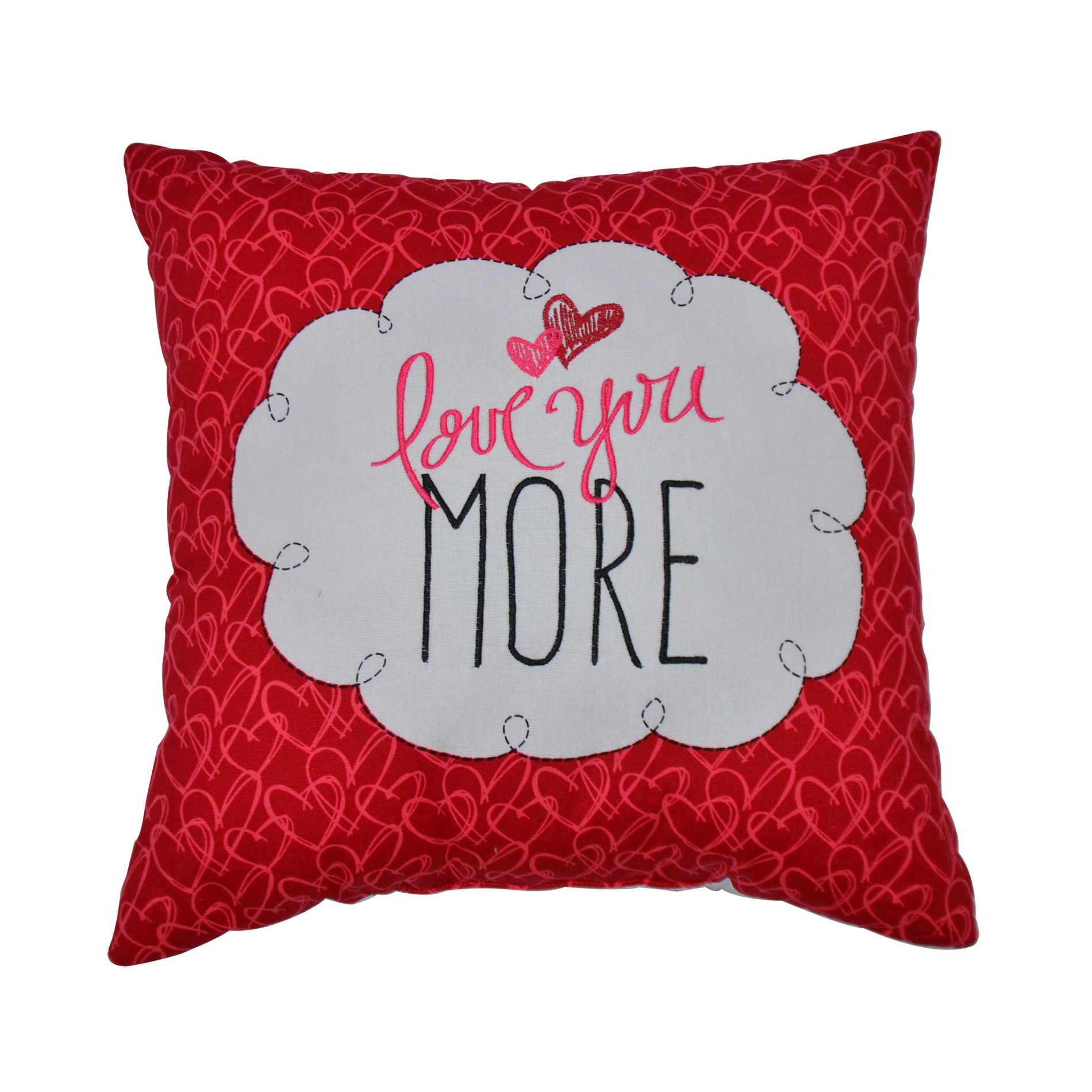 Love You More Valentine s Day Square Decorative Pillow - Home - Home Decor - Pillows, Throws ...