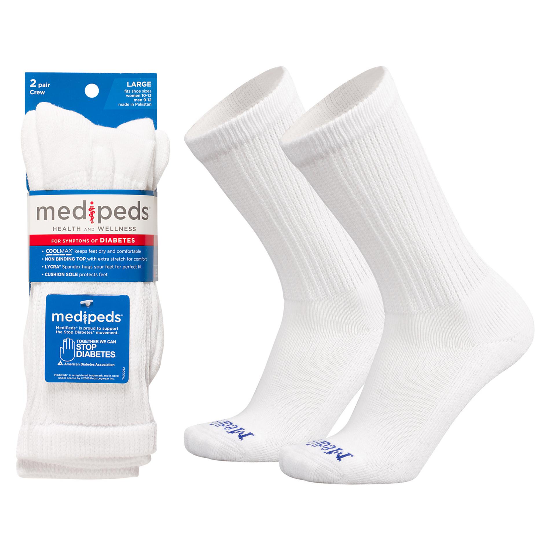MediPeds Diabetic Crew Sock 2 Pr Shop Your Way Online Shopping