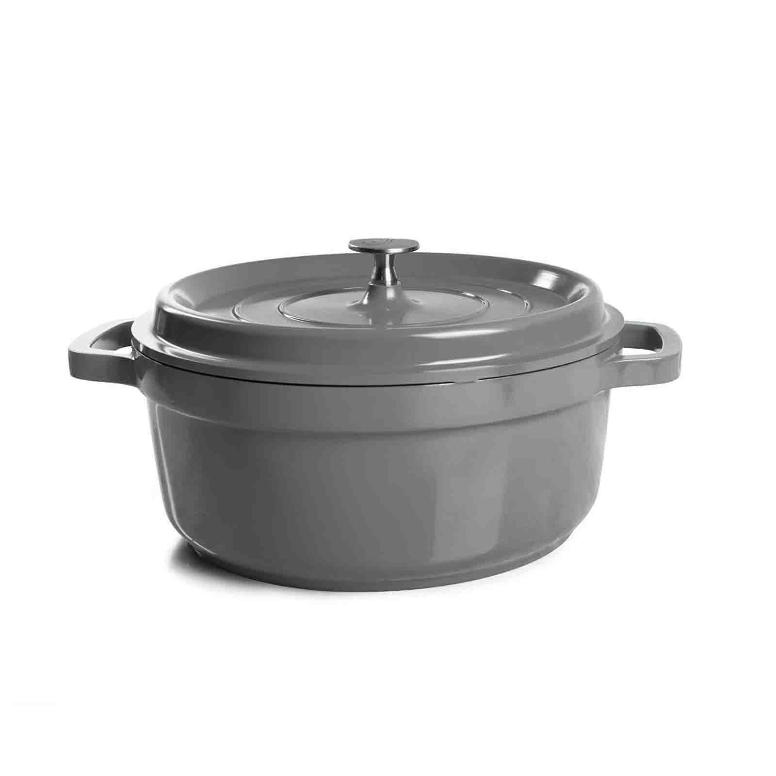 CrockPot. Edmound 5 Quart Nonstick Cast Aluminum Casserole with Lid in