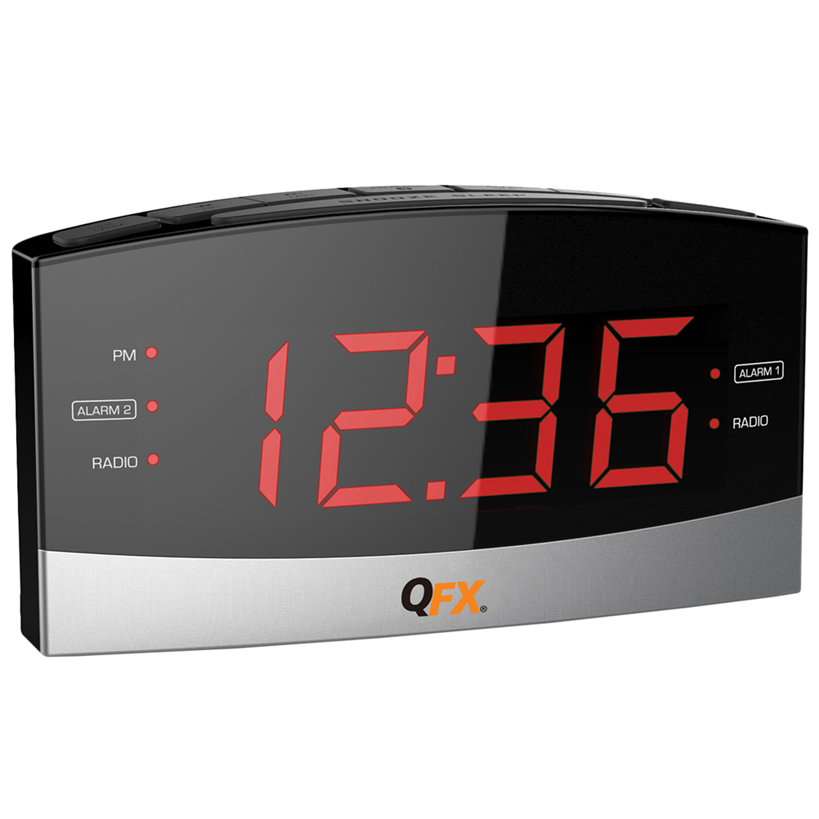 Quantum FX AM\/FM LED Dual Alarm Clock Radio