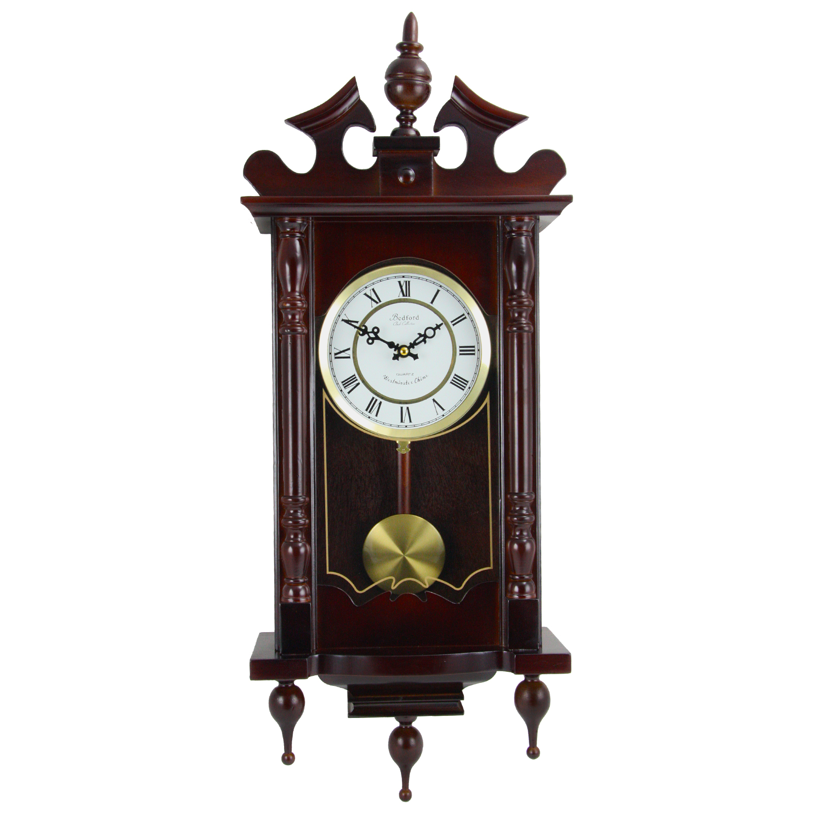 Bedford Clock Collection Classic 31" Chiming Wall Clock With Roman