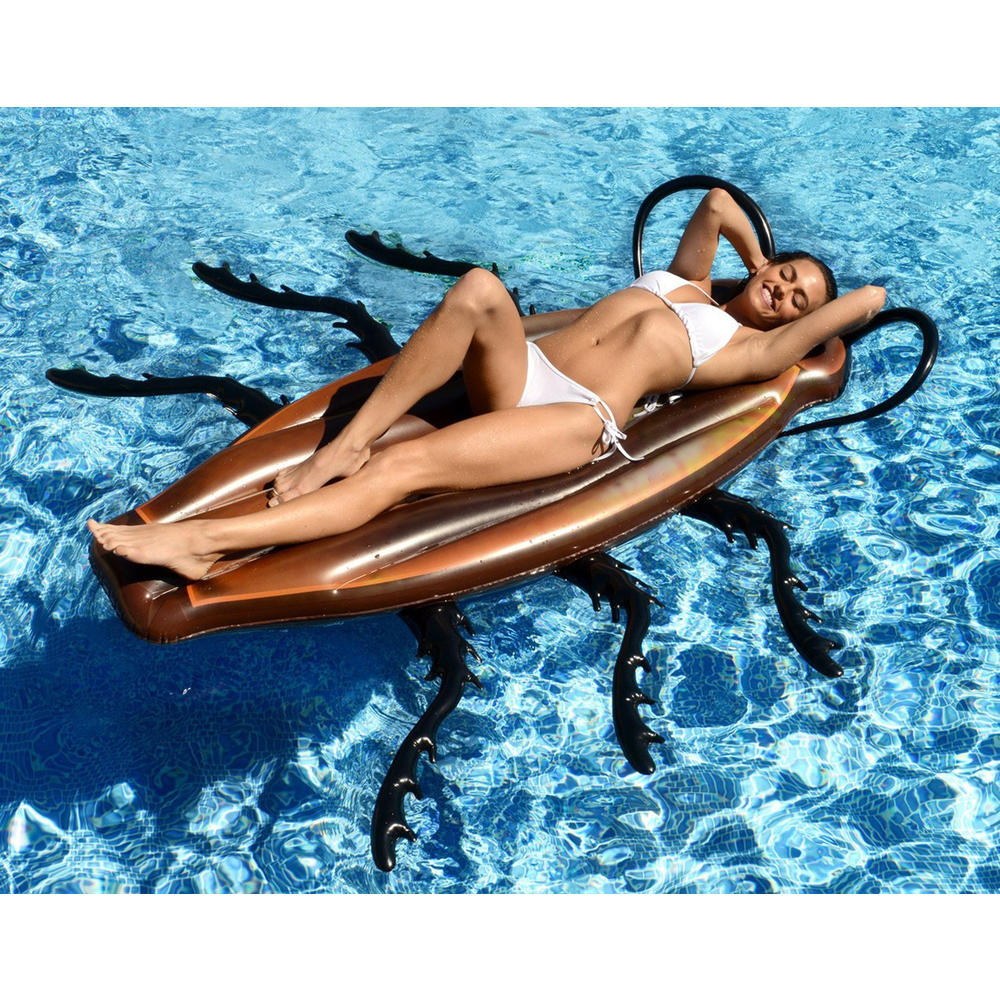 Gigantic 70" Cockroach Inflatable Raft & Pool Float (5.8')