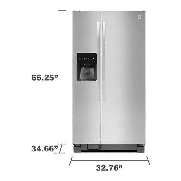 Kenmore 51793 21 cu. ft. Stainless Steel SidebySide RefrigeratorSears