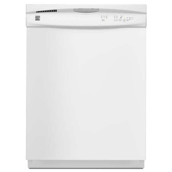 Kenmore 13802 Dishwasher With Grey Tub Heated Dry White Exterior With Plastic Interior Tub At 56 Dba