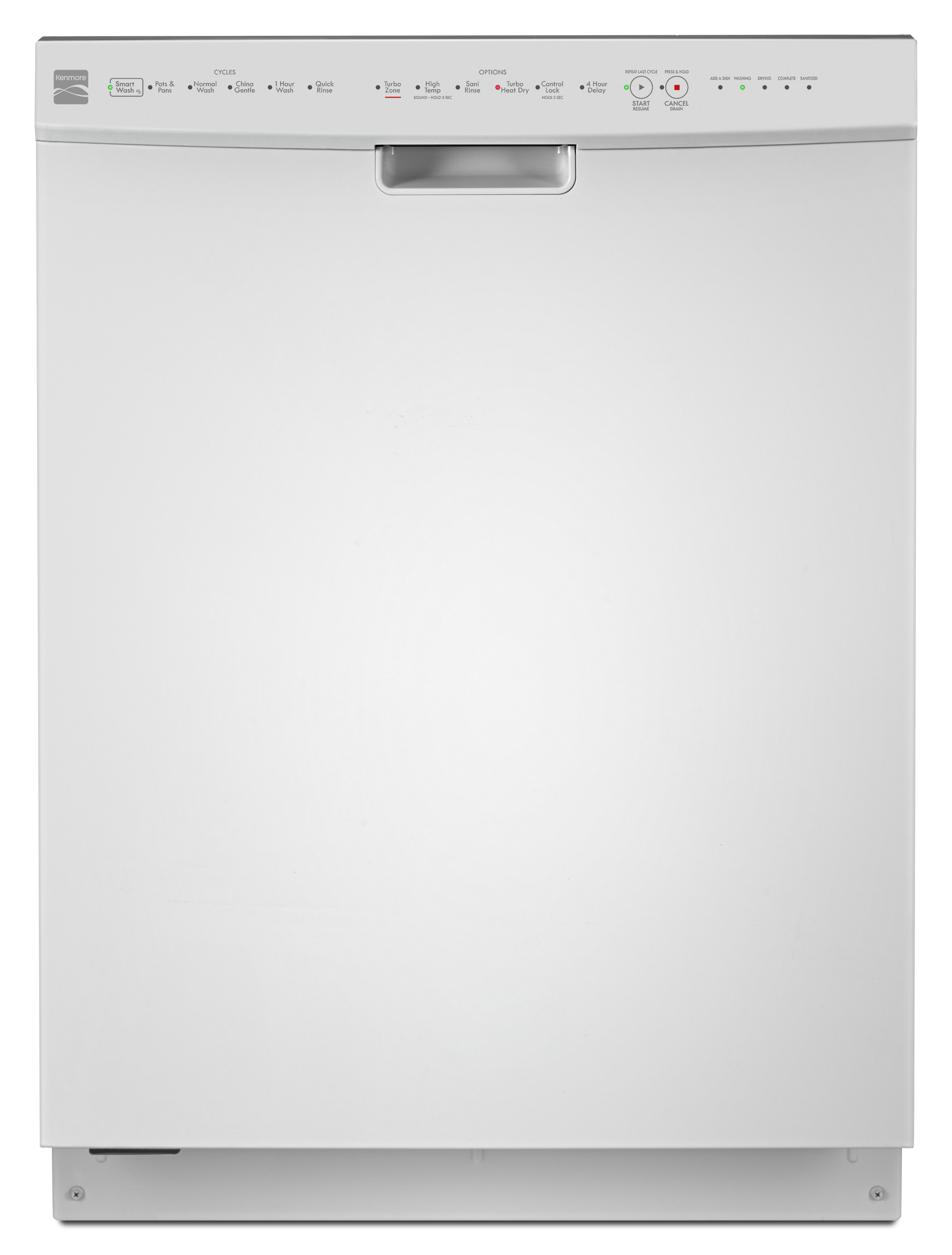 Kenmore 2214522N 24 Built-In Dishwasher w\/ TurboHeat Dry - White