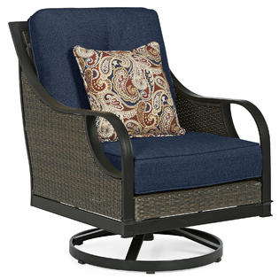 La Z Boy Outdoor Charlotte 4 Pc. Seating Set-Blue ...