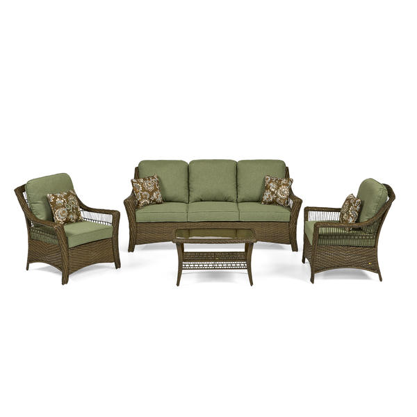 La Z Boy Outdoor Dsct 4pcg Scarlett 4 Piece Seating Set Green