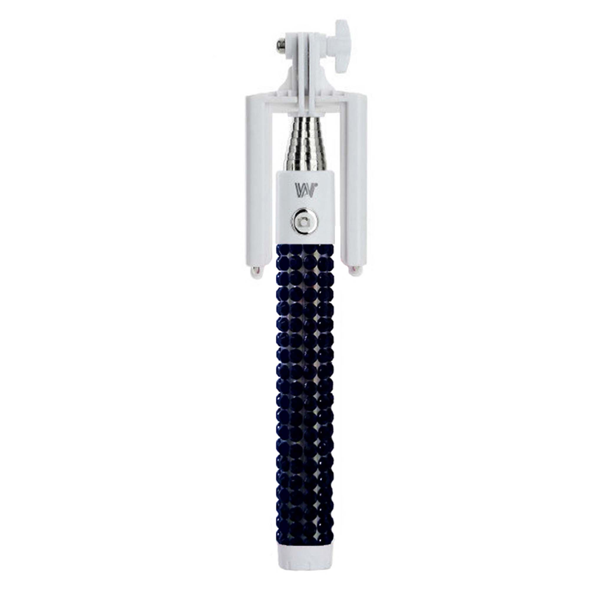 KTA K701 Wireless Mini Selfie Stick Black Rhinestones