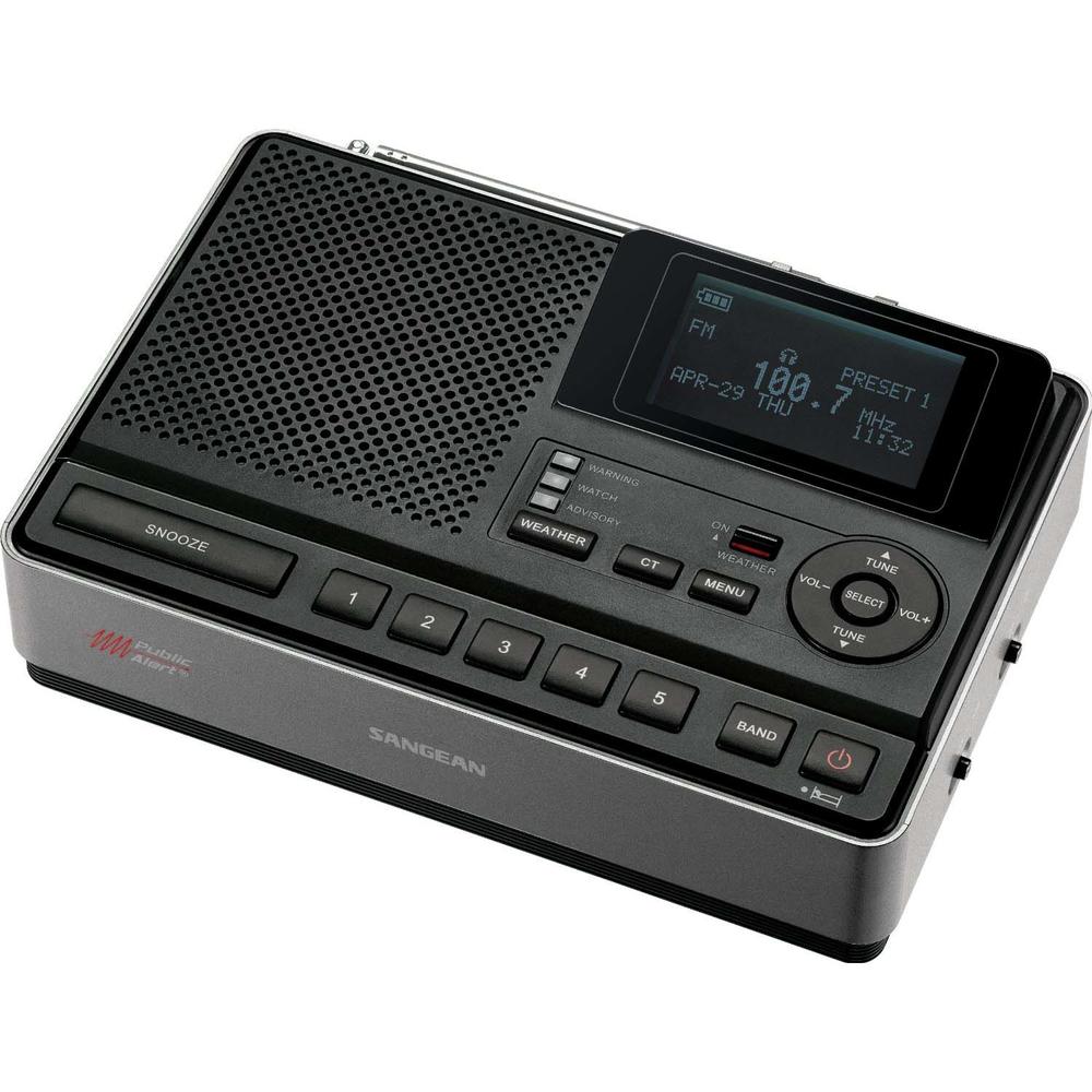 SCL-100 S.A.M.E. Weather Hazard Alert Radio with Emergency Preparedness AM/FM Tuner - Black
