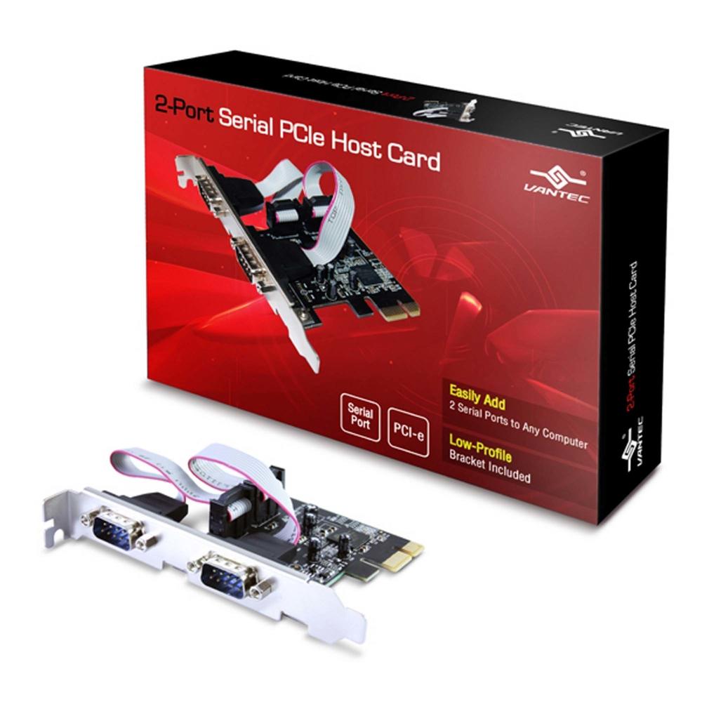2-Port Serial PCIe Host Card - Silver
