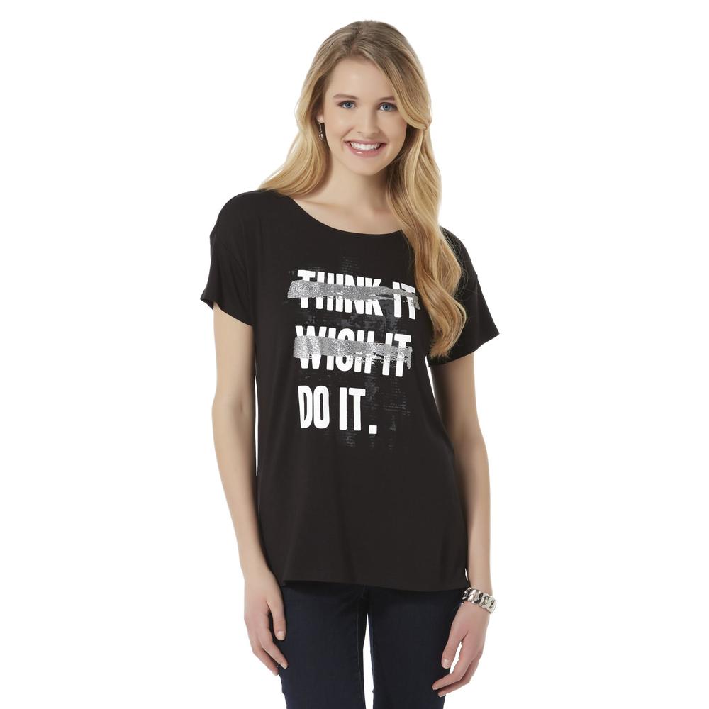 Junior's Graphic T-Shirt - Think It, Wish It, Do It