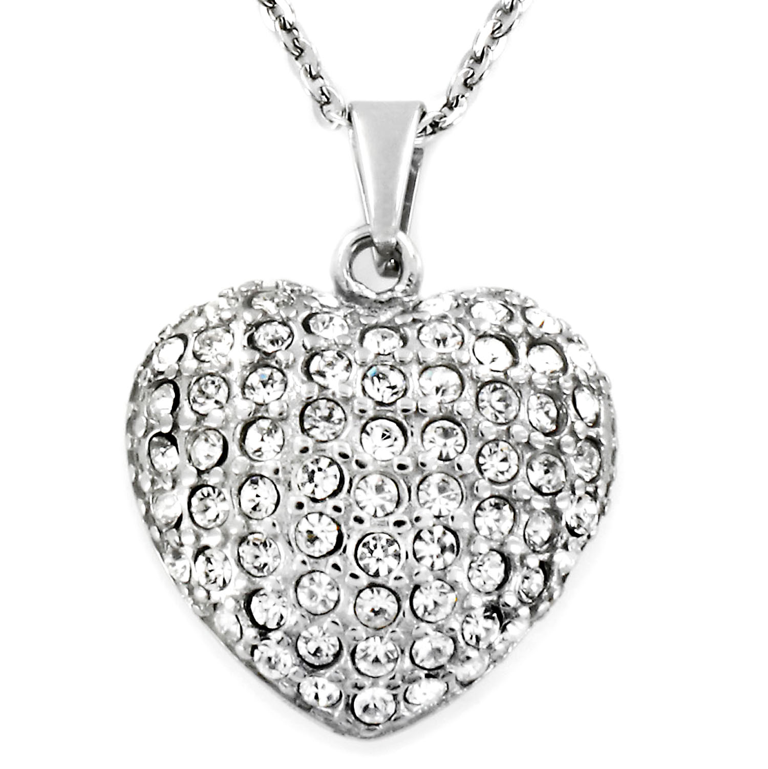 Cubic Zirconia Heart Necklace