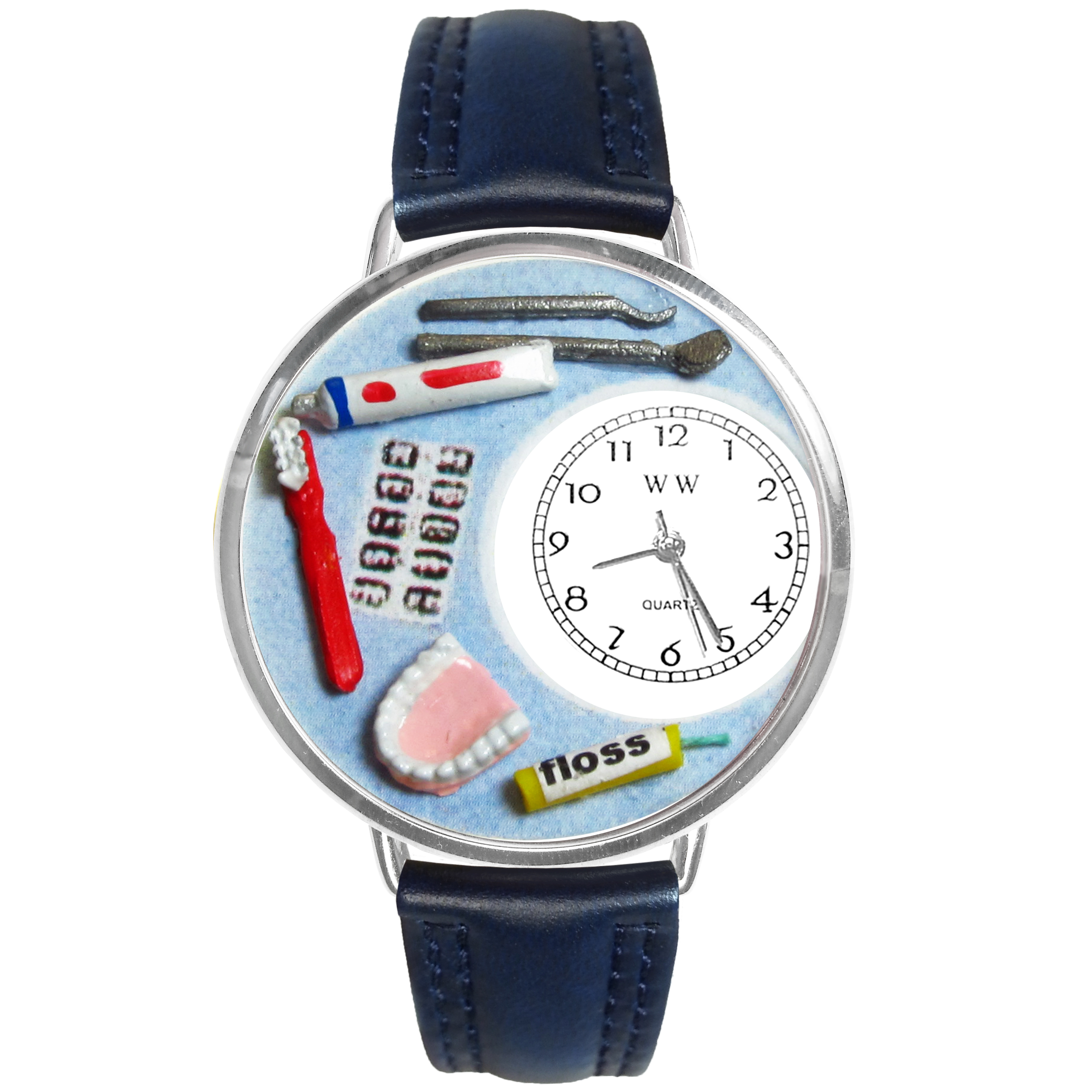 Dentist Watch in Silver (Large)