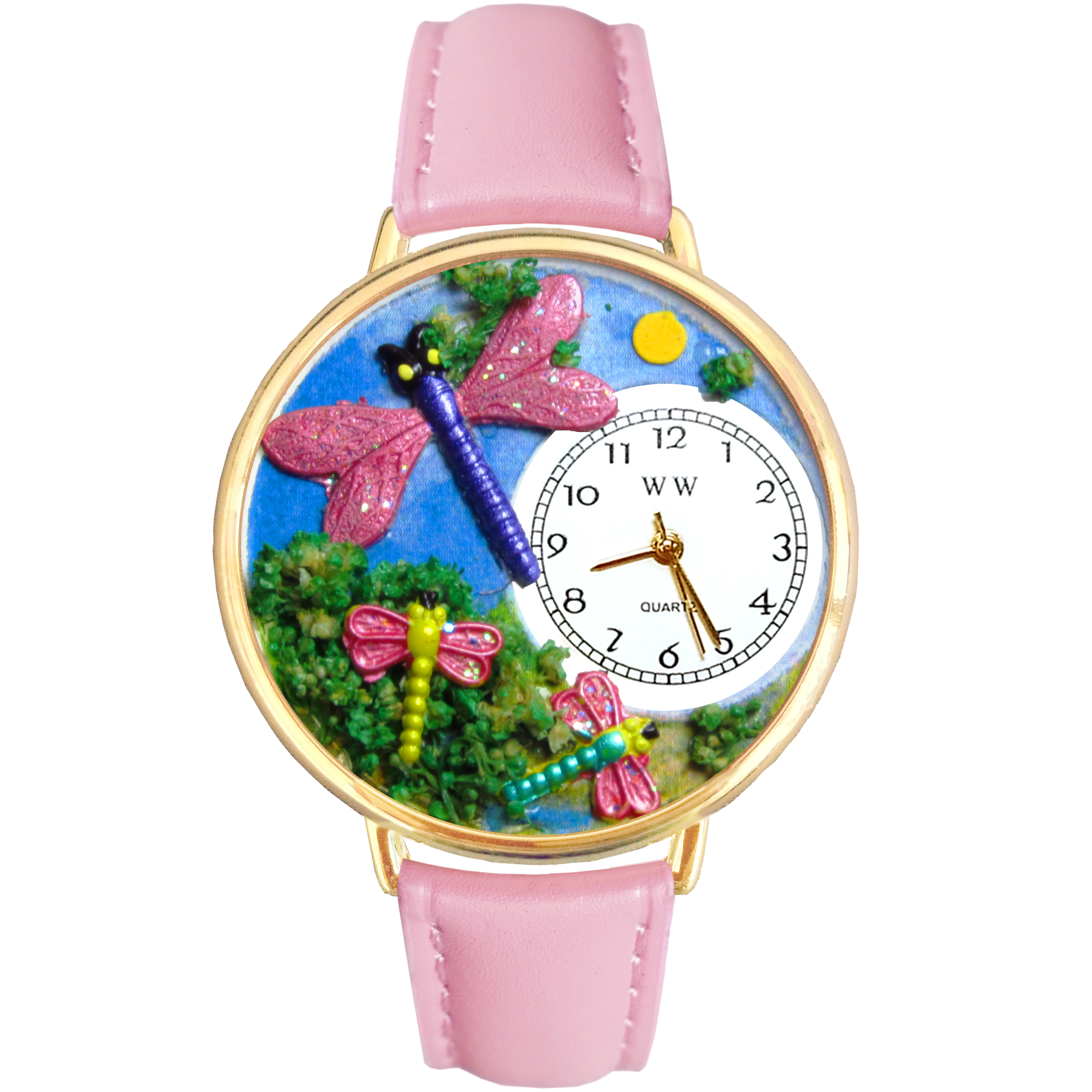 Dragonflies Watch in Gold (Large)