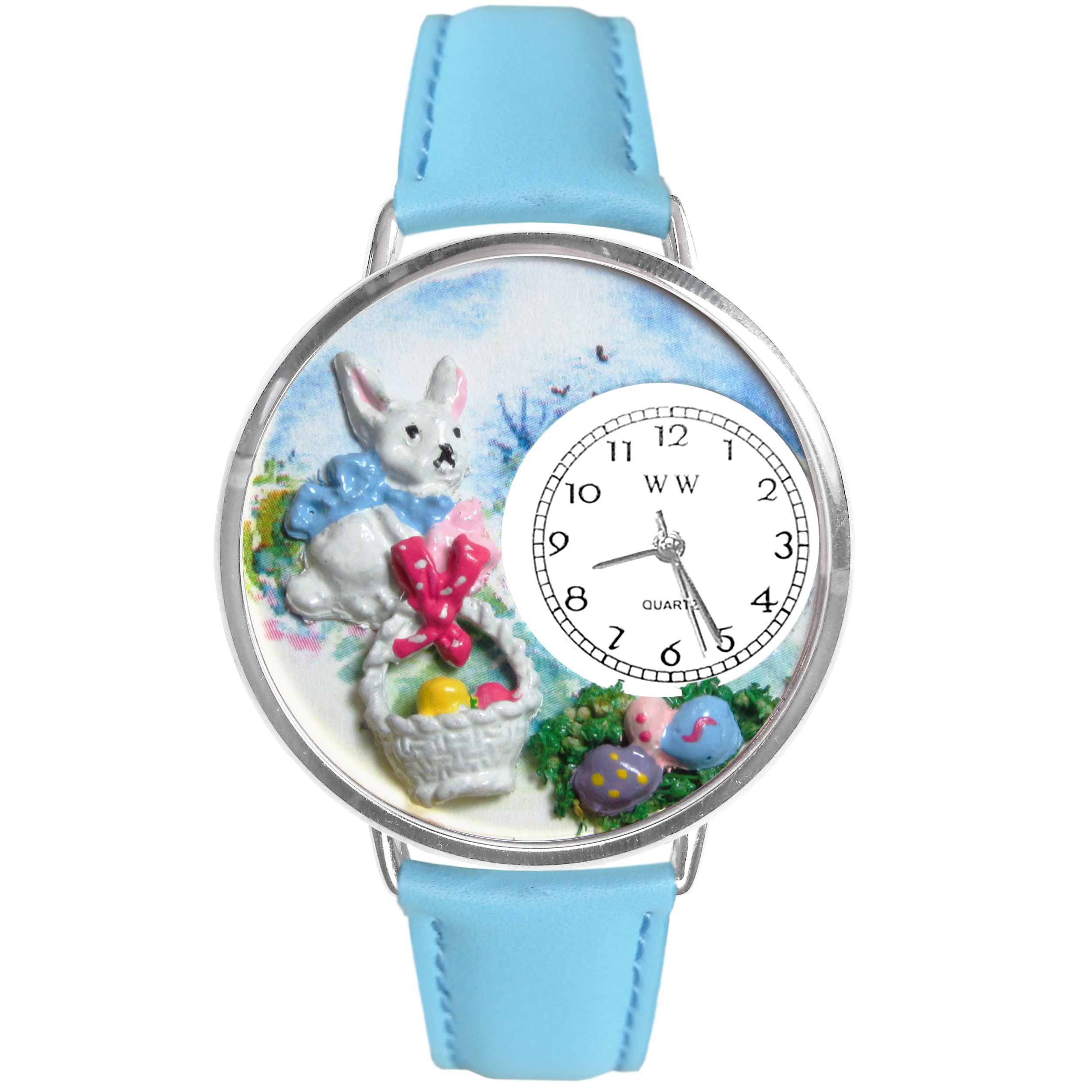 Easter Eggs Watch in Silver (Large)