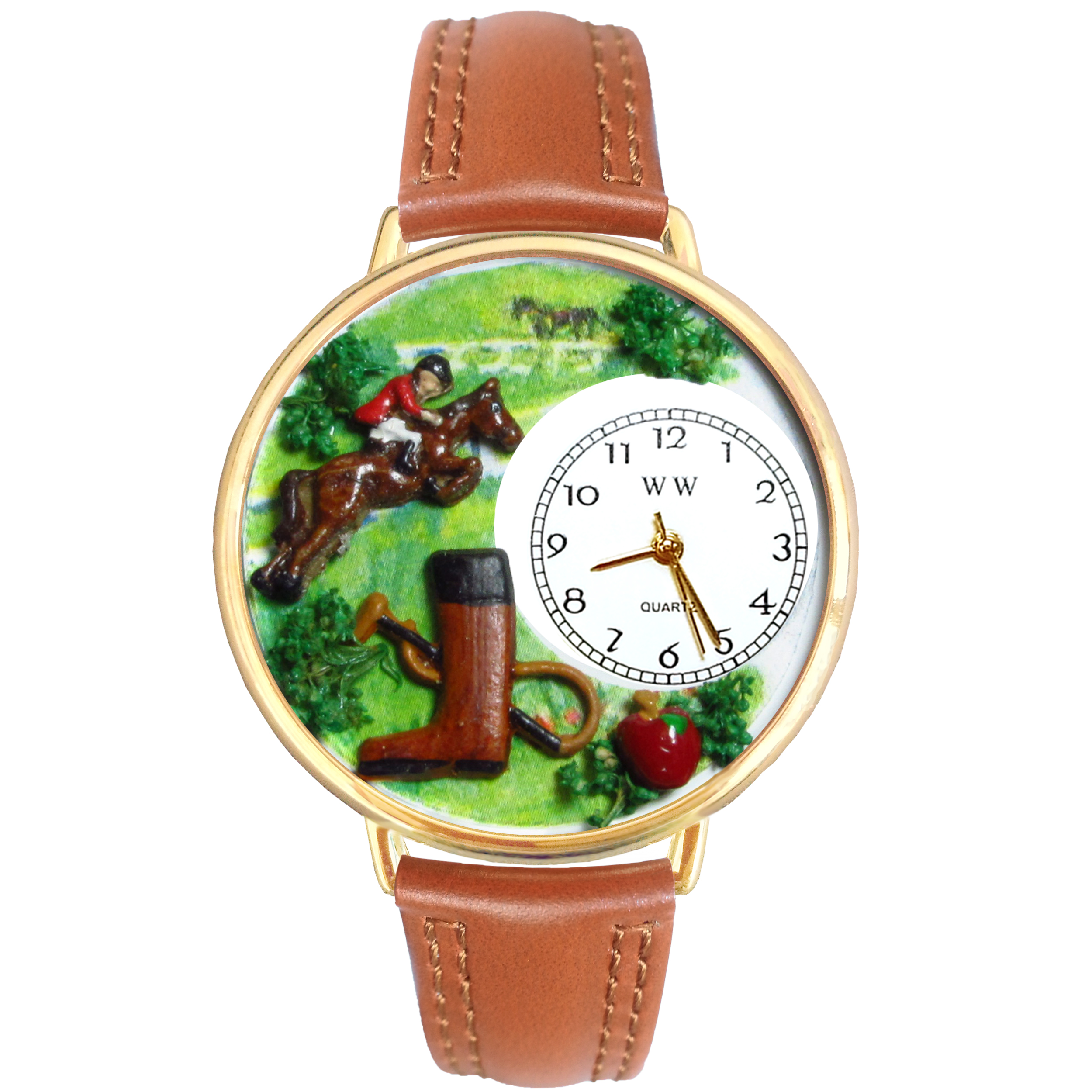 Horse Competition Watch in Gold (Large)