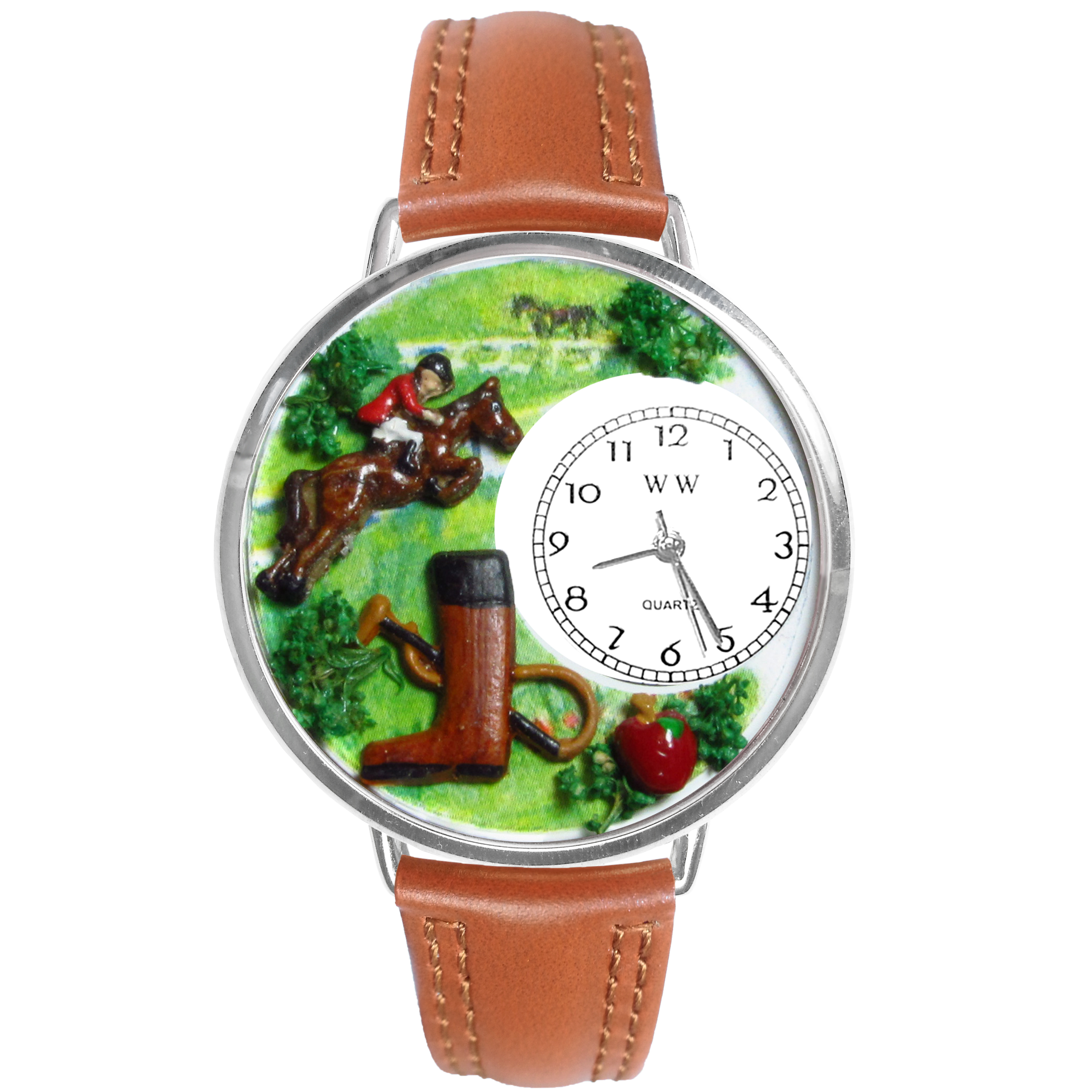 Horse Competition Watch in Silver (Large)