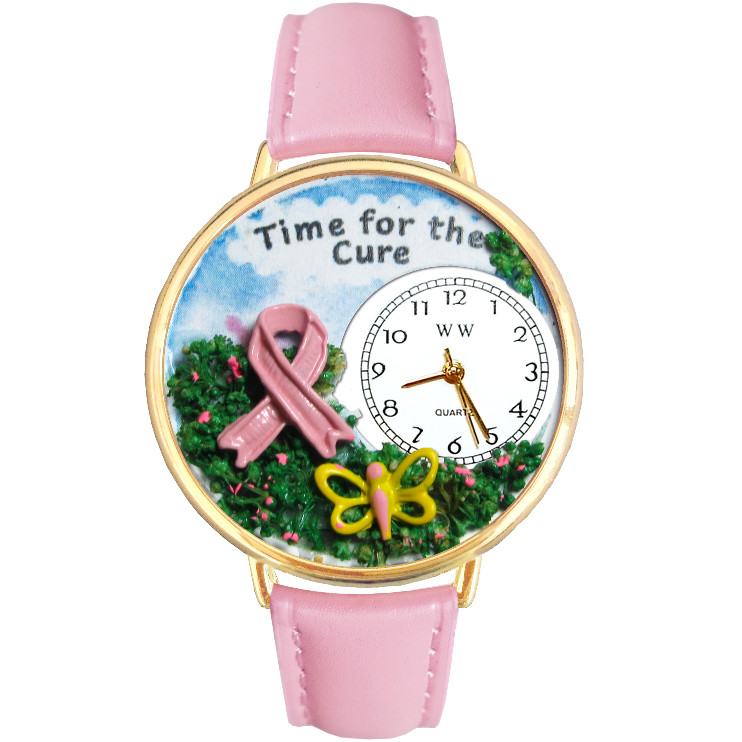 Time for the Cure Watch in Gold (Large)