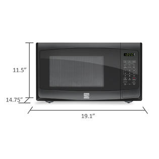 Kenmore 73099 0.9 cu. ft. Black Countertop Microwave - Sears