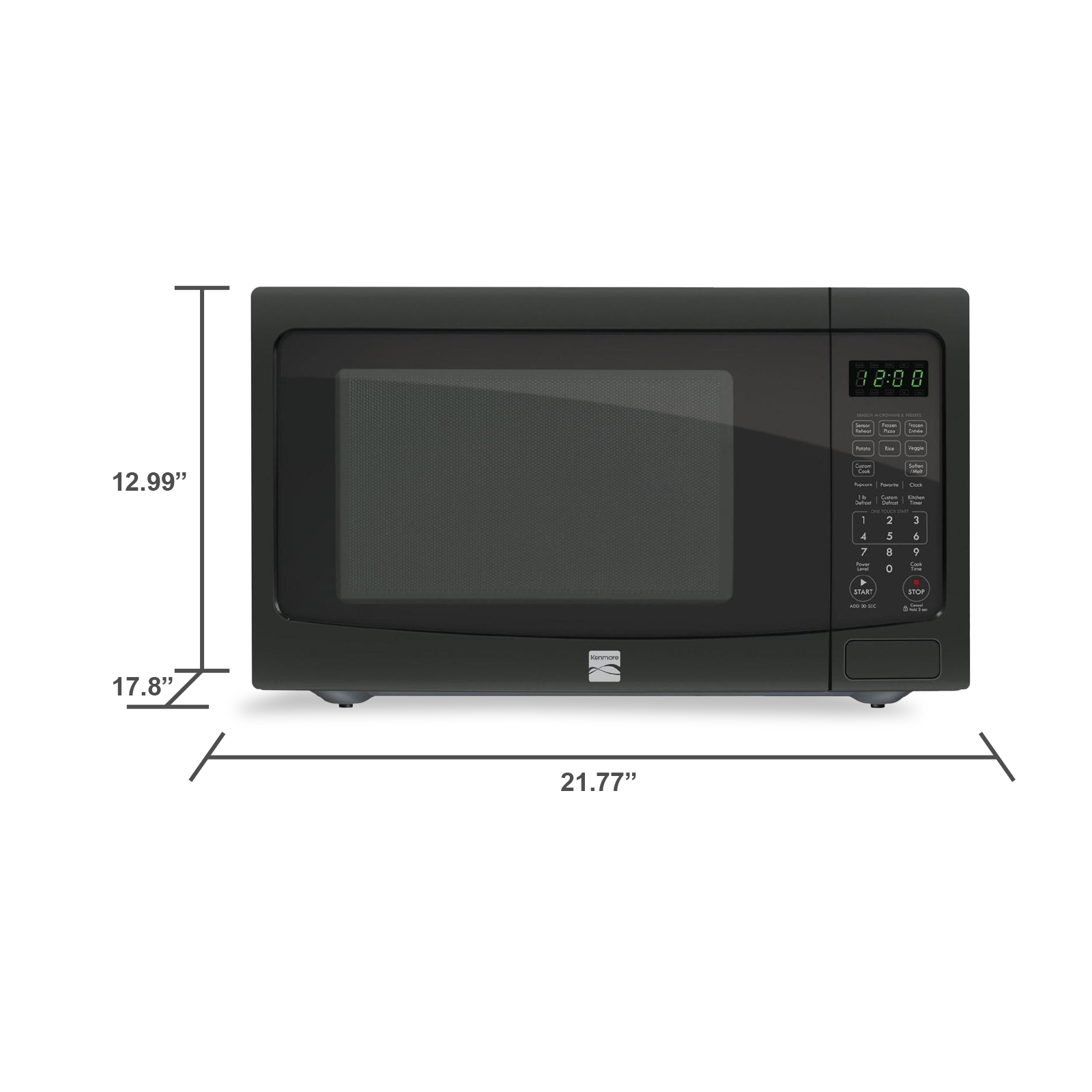 Kenmore 73169 1.6 cu. ft. Countertop Microwave - Black Free Shipping ...