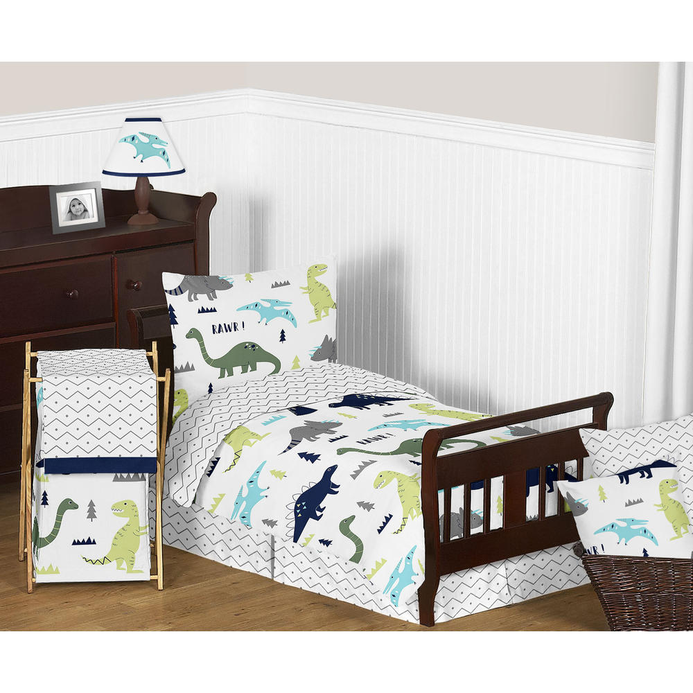 Sweet Jojo Designs Fitted Crib Sheet for the Blue and Green Mod Dinosaur Collection by