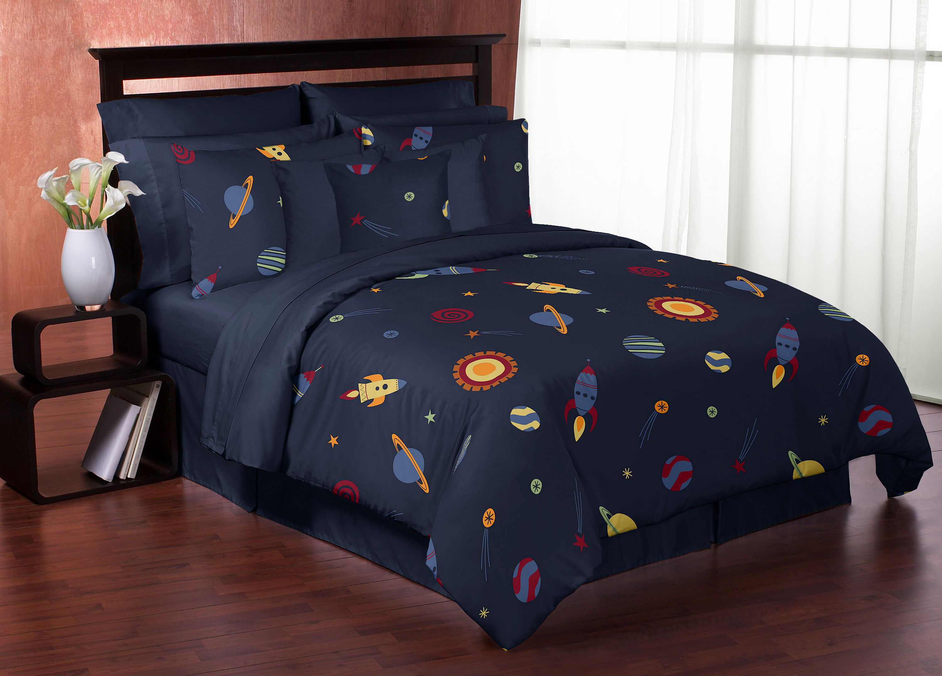Sweet Jojo Designs Space Galaxy Collection 3pc Full/Queen Bedding Set