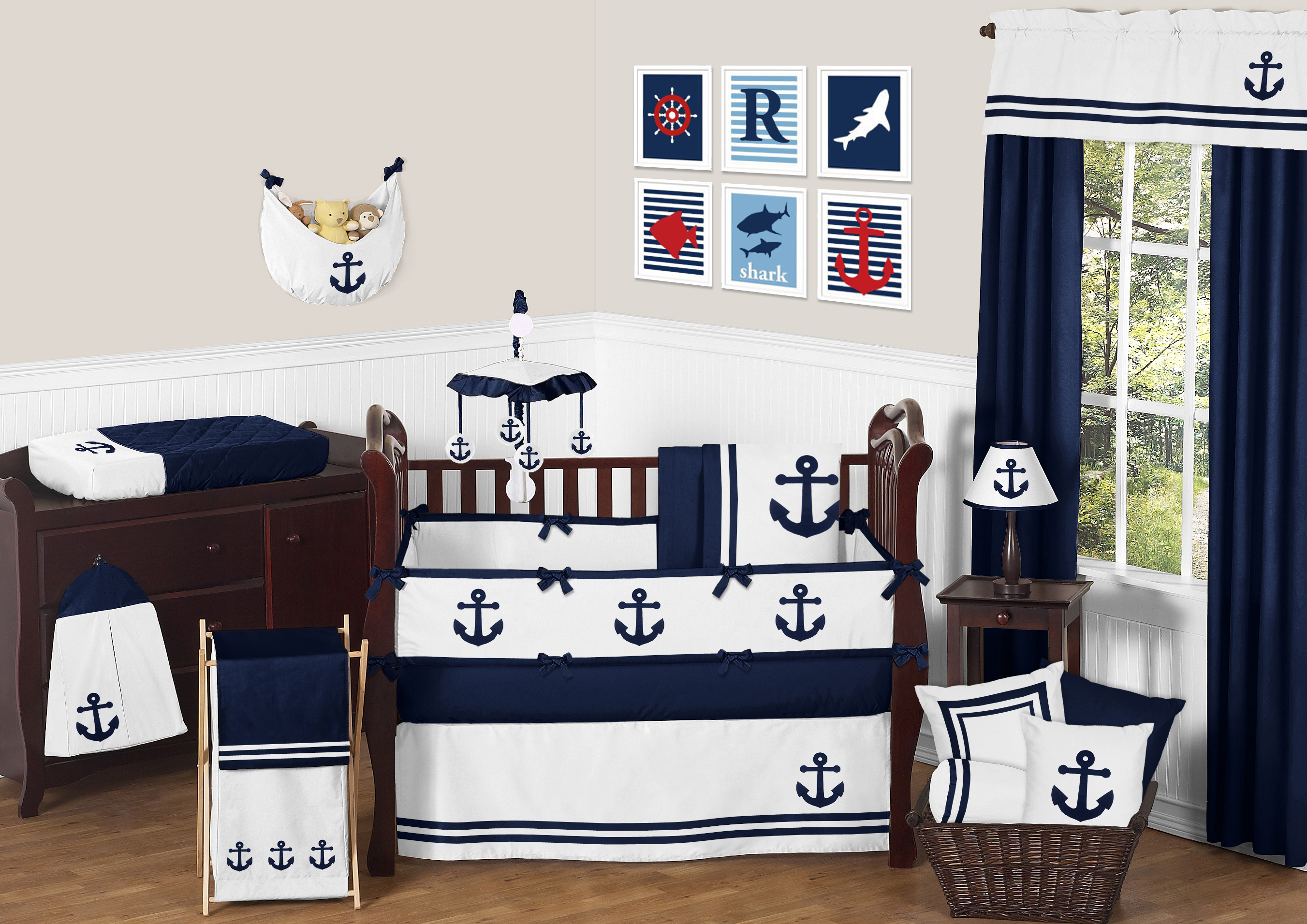 Design Nautical Baby Bedding sweet jojo designs anchors away nautical baby bedding 9pc crib set by sets