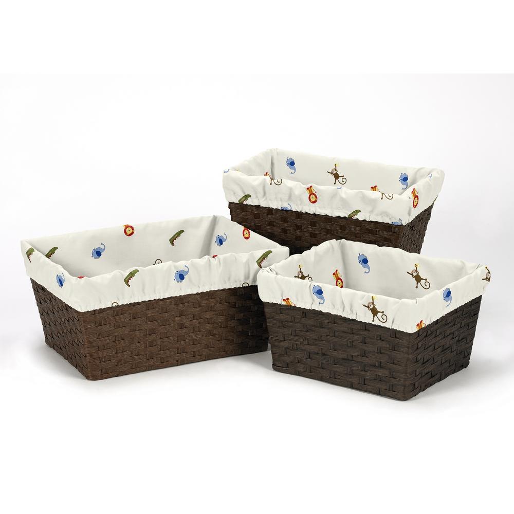 Sweet Jojo Designs Jungle Time Collection Basket Liners by