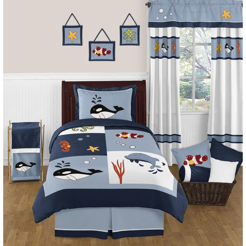 Sweet Jojo Designs Ocean Blue Collection 3pc Full/Queen Bedding Set