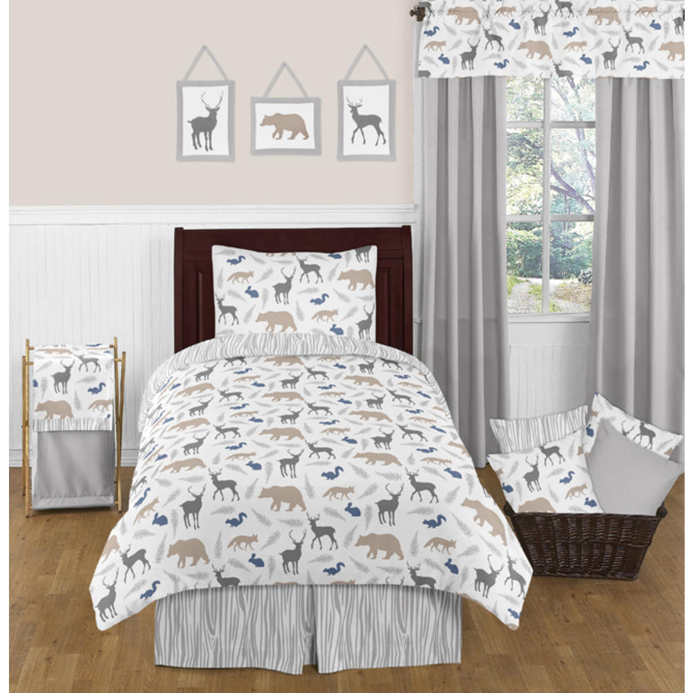 Sweet Jojo Designs Twin Bed Skirt for the Woodland Animals Collection by