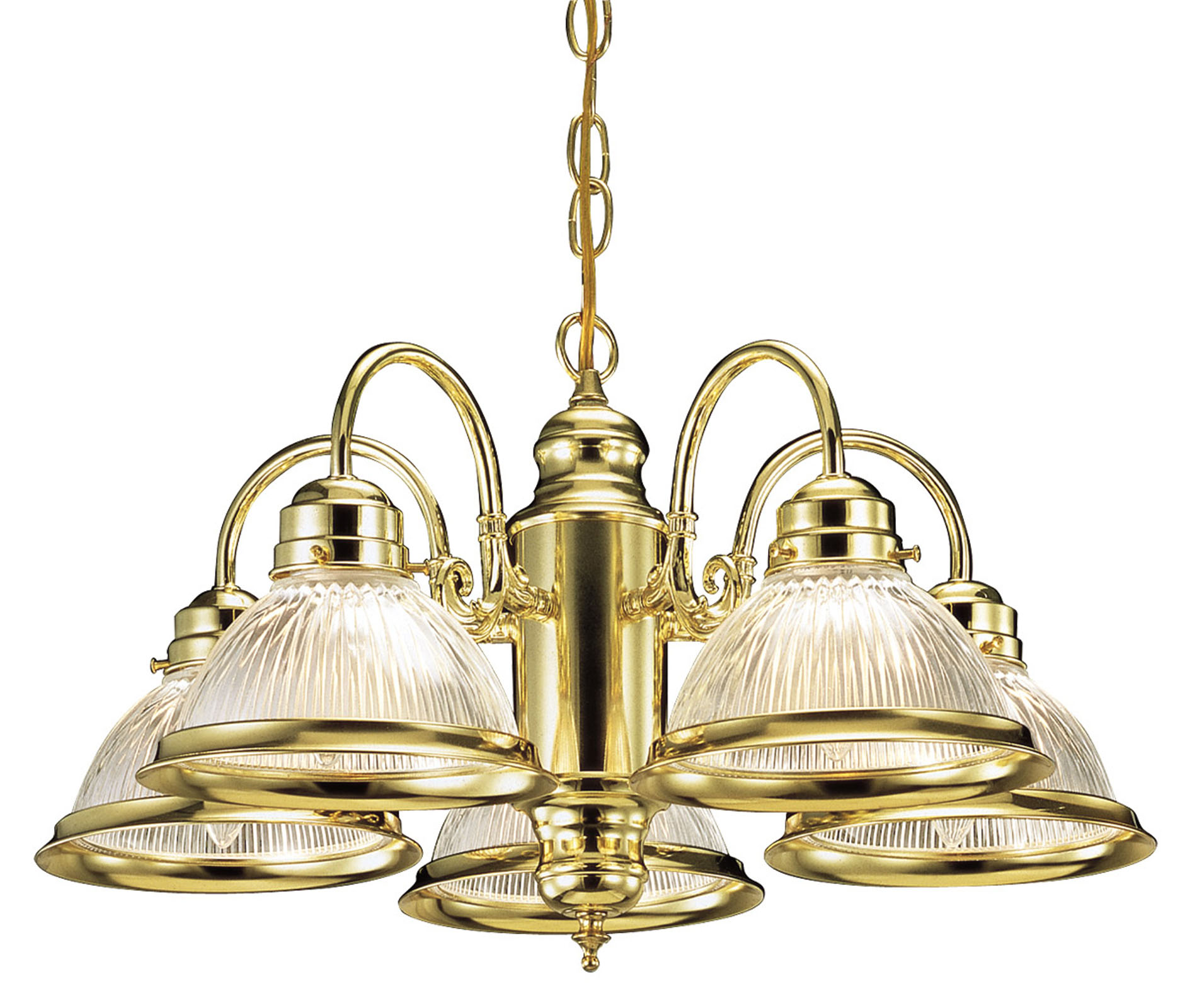 Design House 500546 Millbridge 5-Light Chandelier, Polished Brass Finish