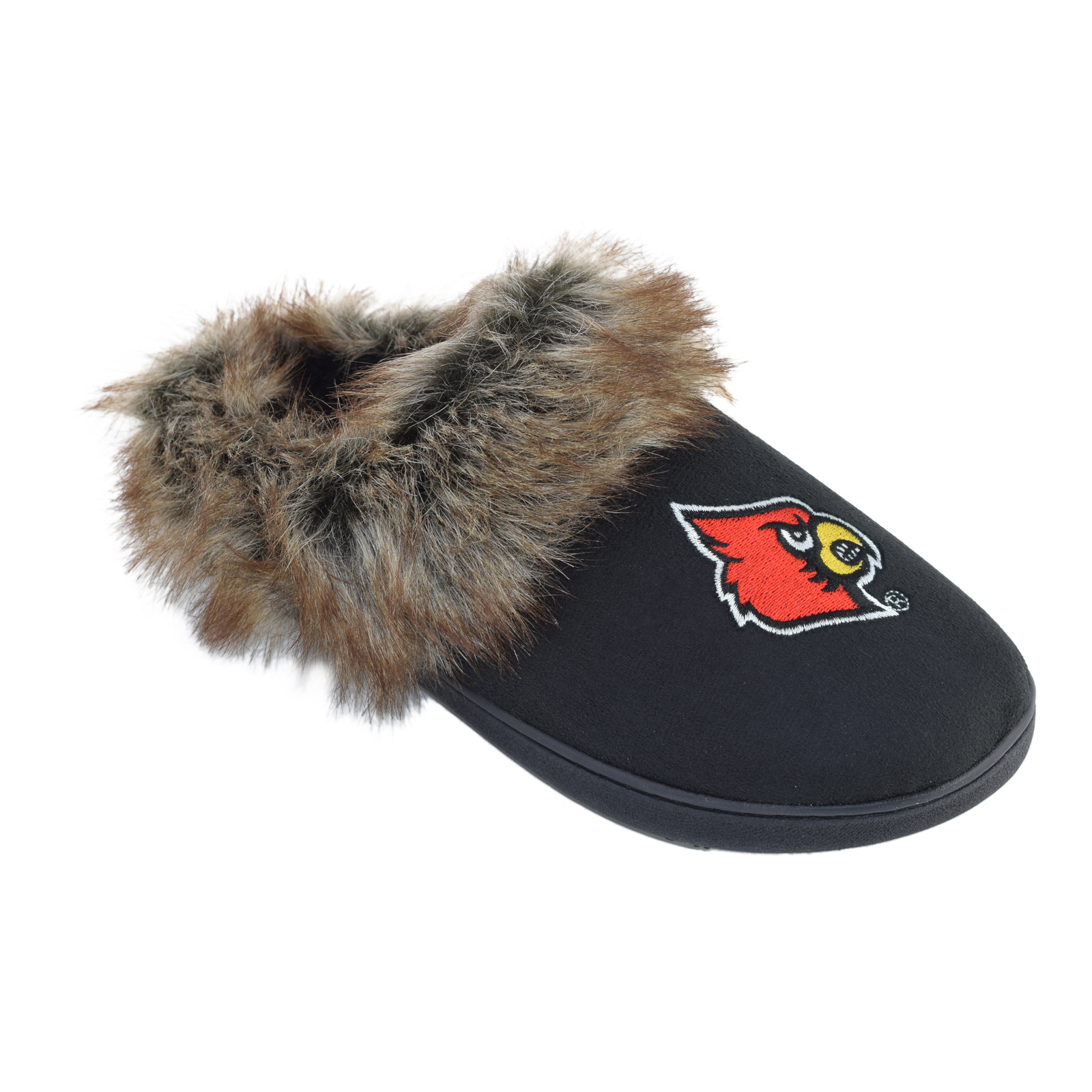 Ncaa Women’s Logo Fur Scuff Slippers - Louisville Cardinals, Medium Ncaa Women’s Logo Fur Scuff Slippers - Louisville Cardinals, Medium