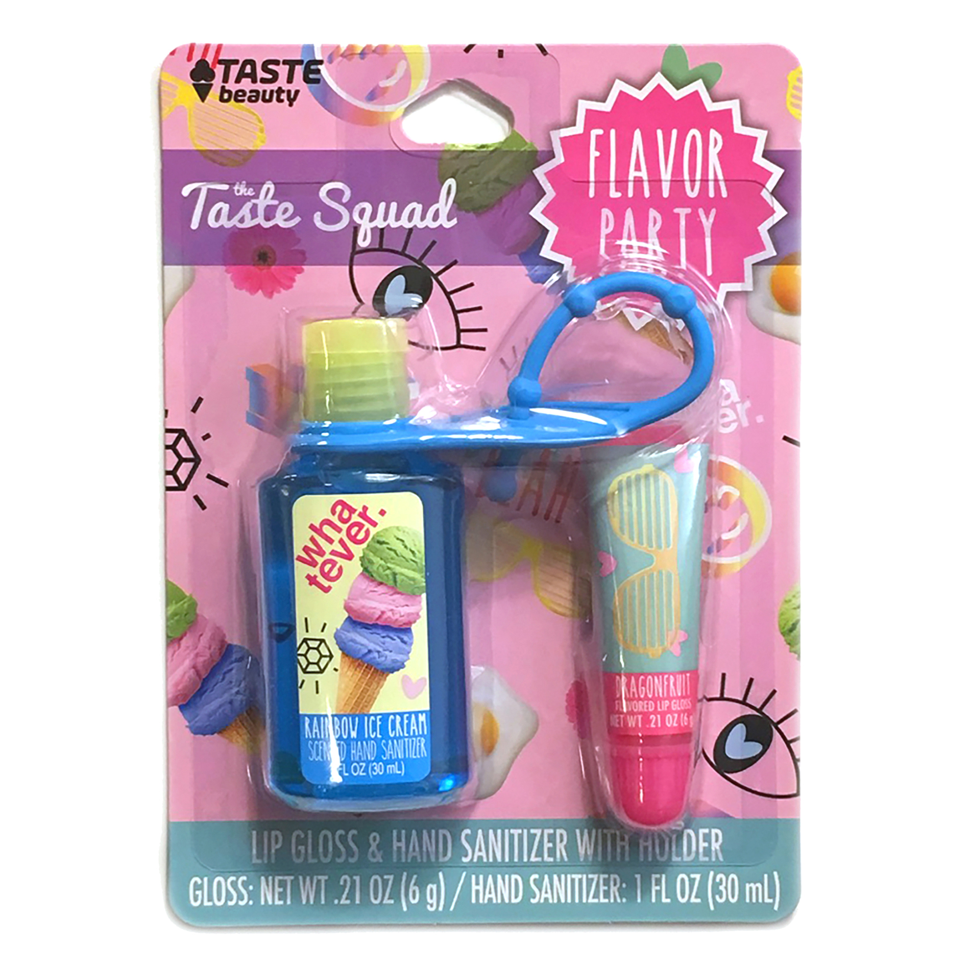 Taste Beauty 2Pack Lip Gloss & Hand Sanitizer Flavor Party Shop