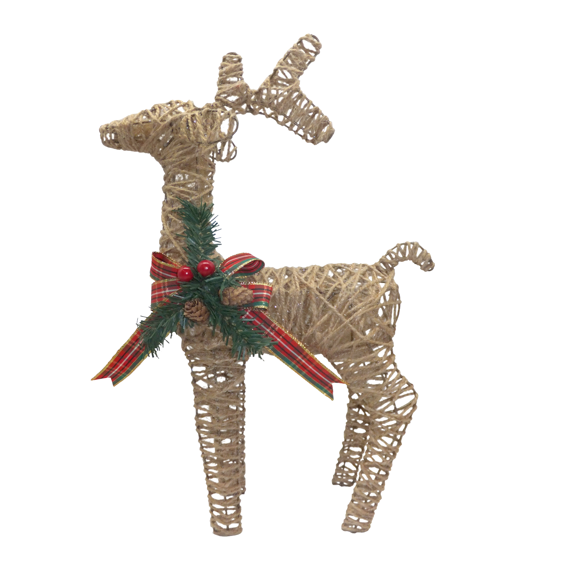 Standing Jute Deer Christmas Decoration
