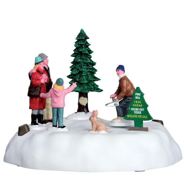 Lemax Village Collection 64062 Christmas Village Accessory Pine Hill Tree Farm B O 4 5v