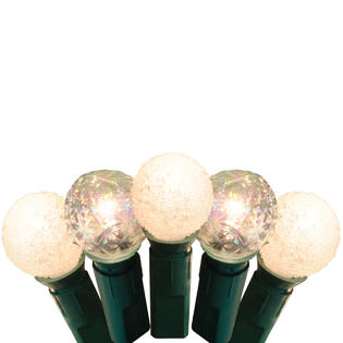 General Electric String-A-Long 50ct Incandescent Pearl Light Set - Clear Crystal/White Snowball