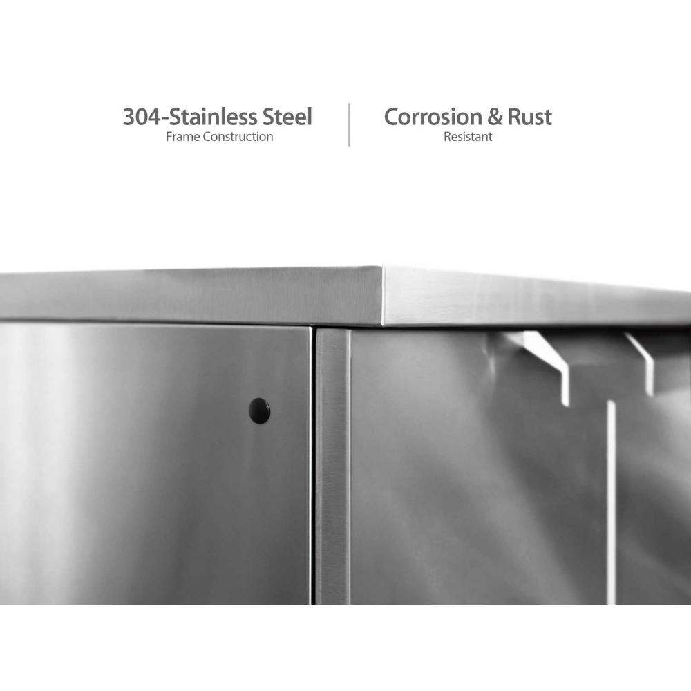 NewAge Products Outdoor Kitchen Classic Stainless Steel 113"W x 24"D 6 Piece Set