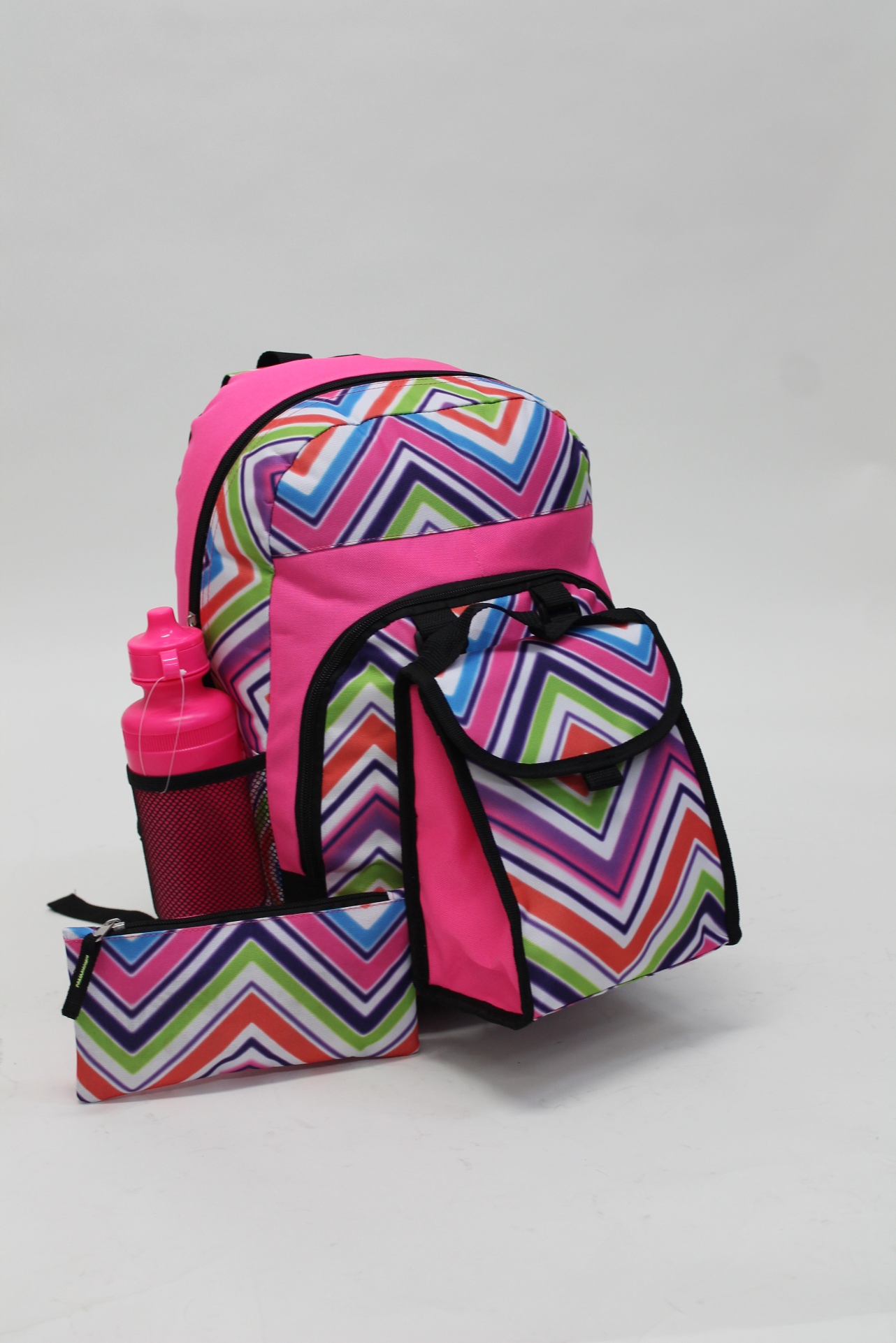 4 Piece Backpack - Chevron