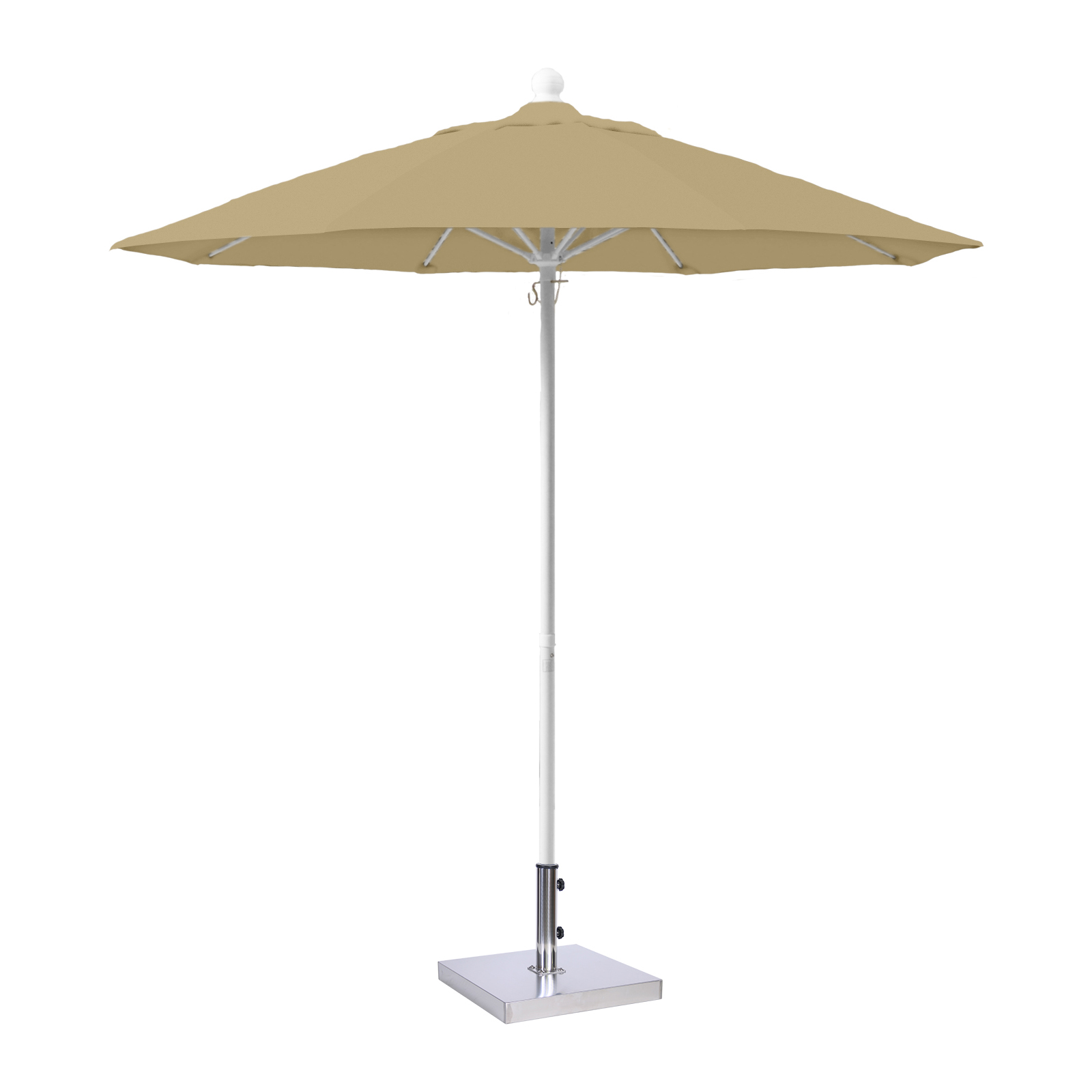 MiYu Furniture  7.5 ft Fiberglass Market Umbrella - White Frame