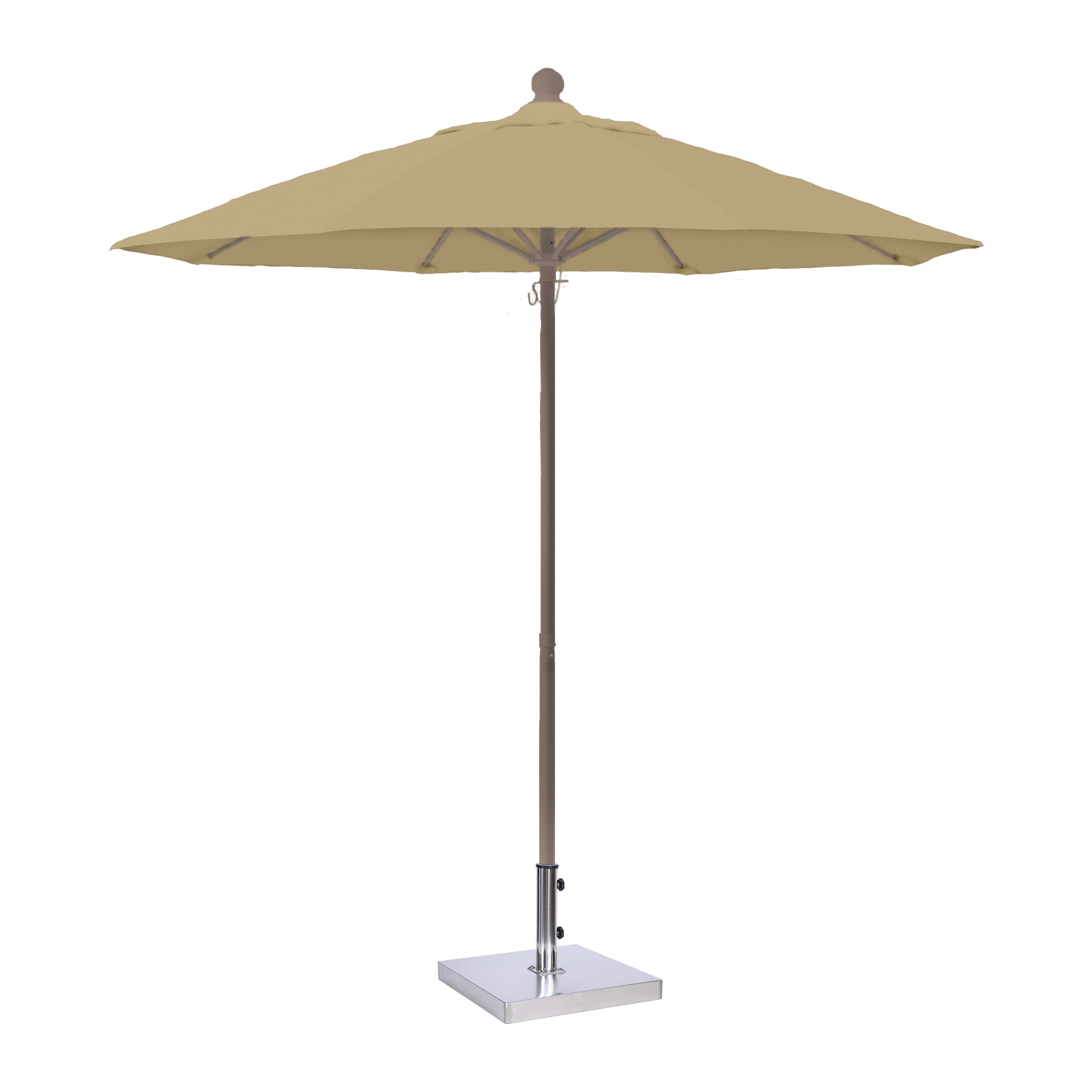 MiYu Furniture  7.5 ft Fiberglass Market Umbrella - Champagne Frame