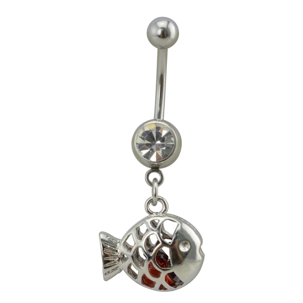 Silver Goldfish Belly Ring