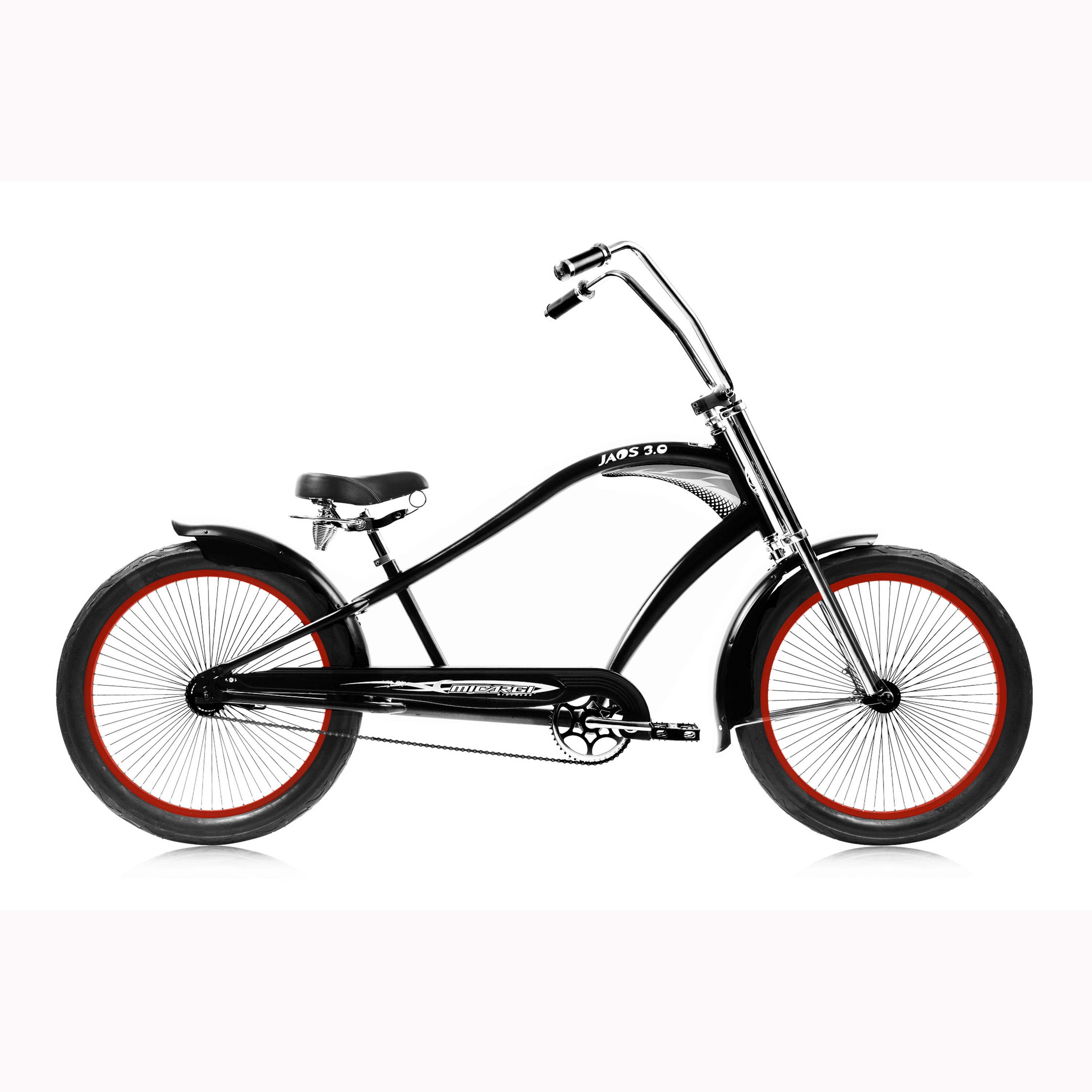 Micargi Matte Black Jaos Beach Cruiser