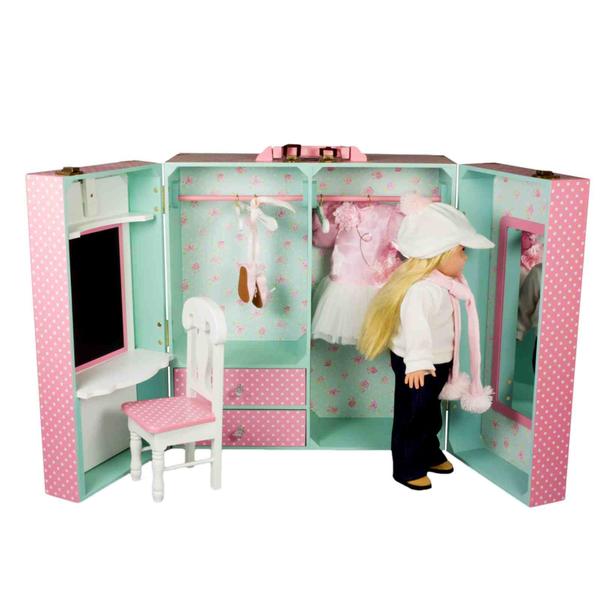 The Queen's Treasures Doll Clothes Storage Trunk for 18" Dolls Like