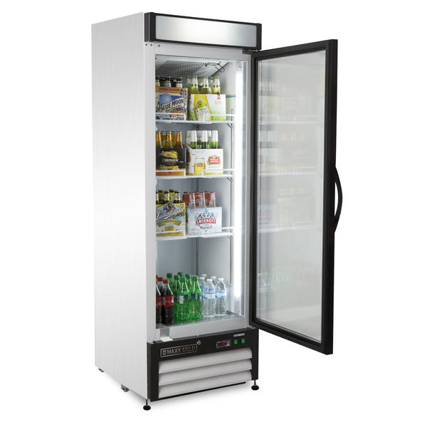 MAXX Cold Single Glass Door Refrigerator 23 Cu Ft Appliances